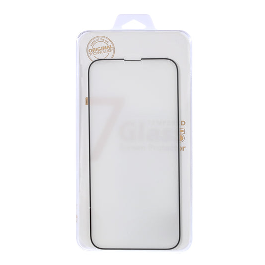Silk Printing Screen Protector for iPhone 15 , Full Glue Matte Tempered Glass Phone Full Cover Screen Film