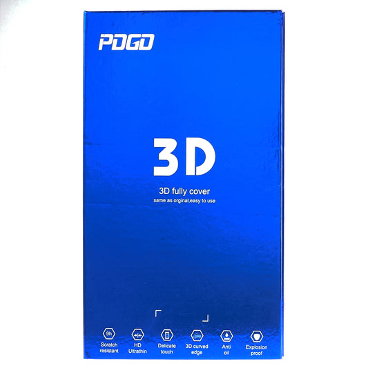 PDGD For iPhone 15 3D Arc Edge Cold Carving Screen Protector High Aluminum-silicon Glass Silk Printing Film with Dust-proof Net