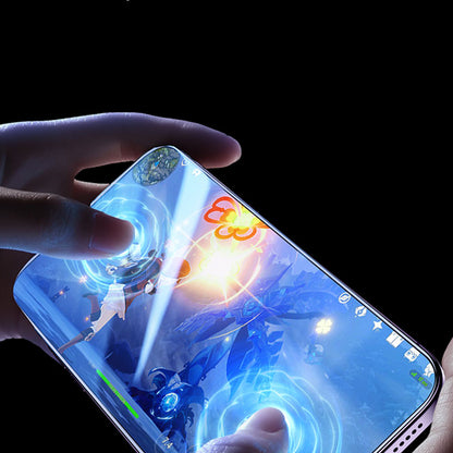 For iPhone 15 Pro Smooth Tempered Glass Protector Silk Printing Full Glue Full Screen Film with Installation Tool