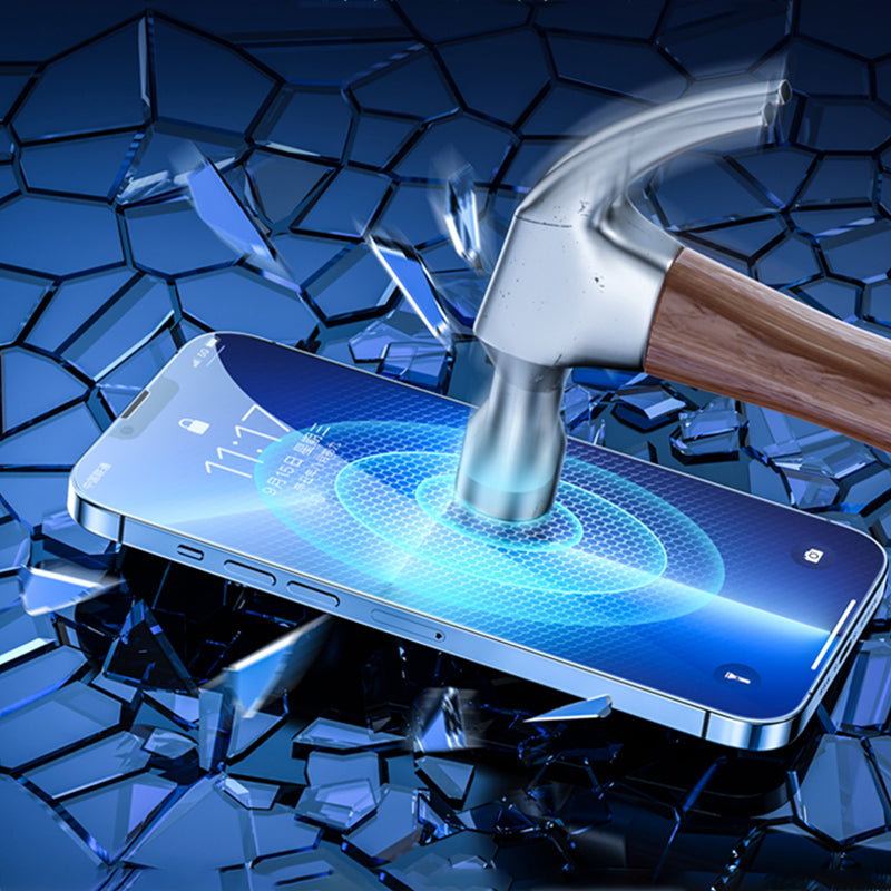 For iPhone 15 Pro Smooth Tempered Glass Protector Silk Printing Full Glue Full Screen Film with Installation Tool
