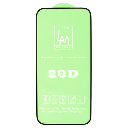 For iPhone 15 Pro HD Clear Screen Film 20D Tempered Glass Silk Printing Full Glue Complete Screen Covering Protector