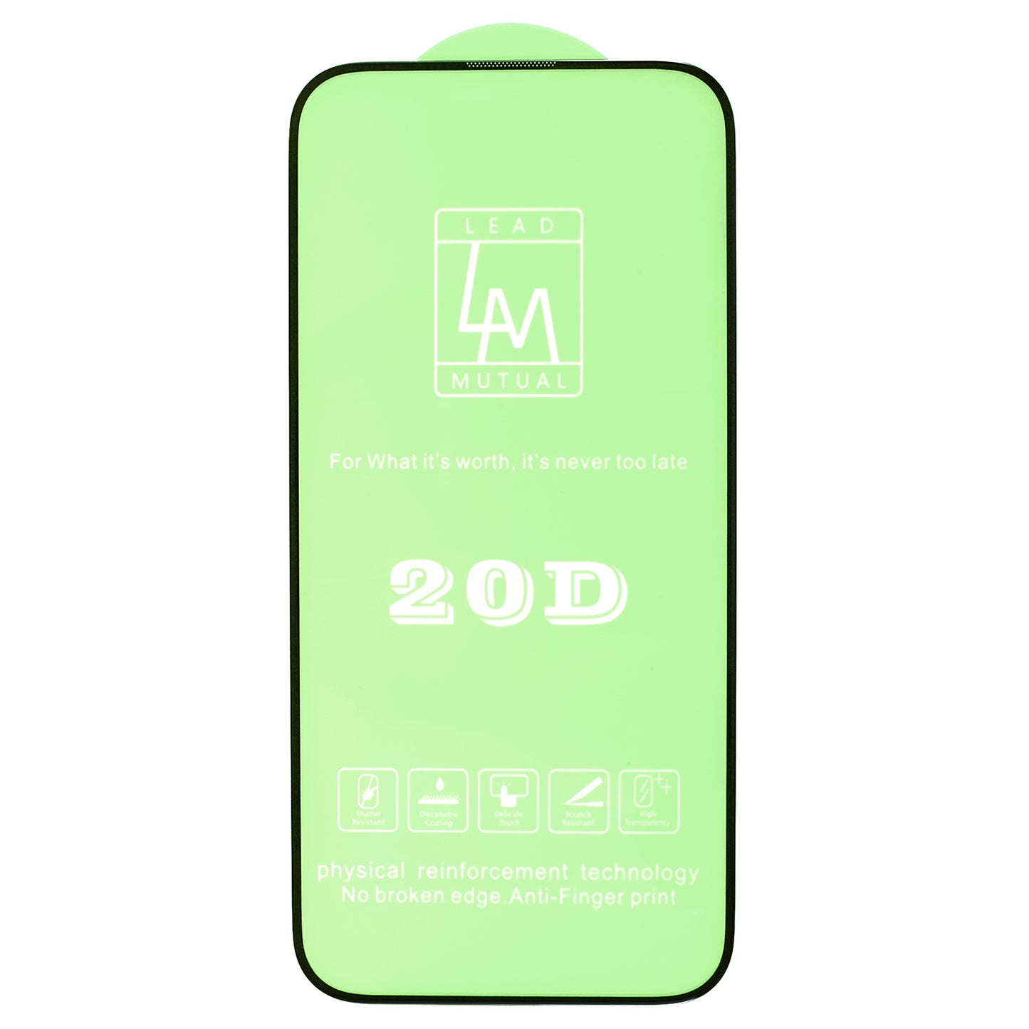 For iPhone 15 Silk Printing Screen Film 20D Tempered Glass Full Glue Complete Screen Covering Protector