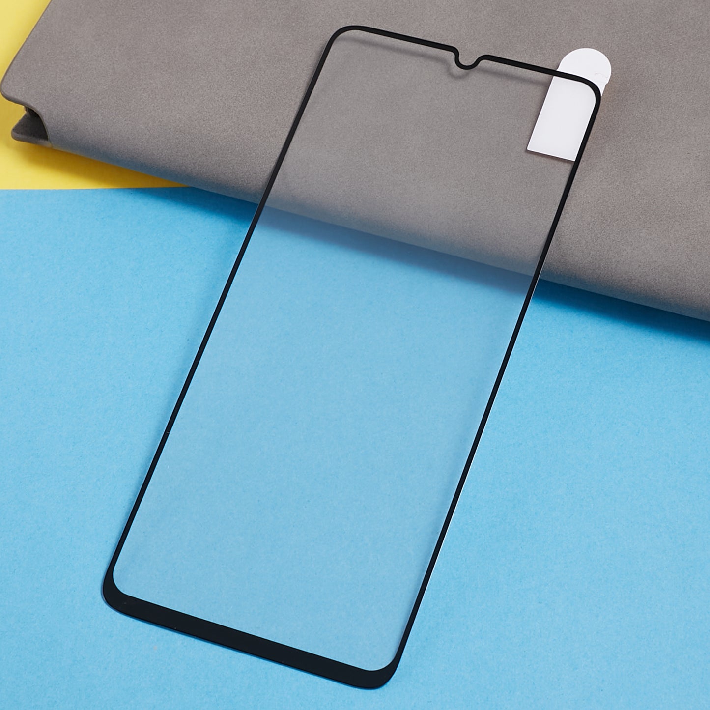 For Realme C51 Electroplated Silk Printing Black Edge Tempered Glass Screen Protector Full Cover Full Glue HD Film