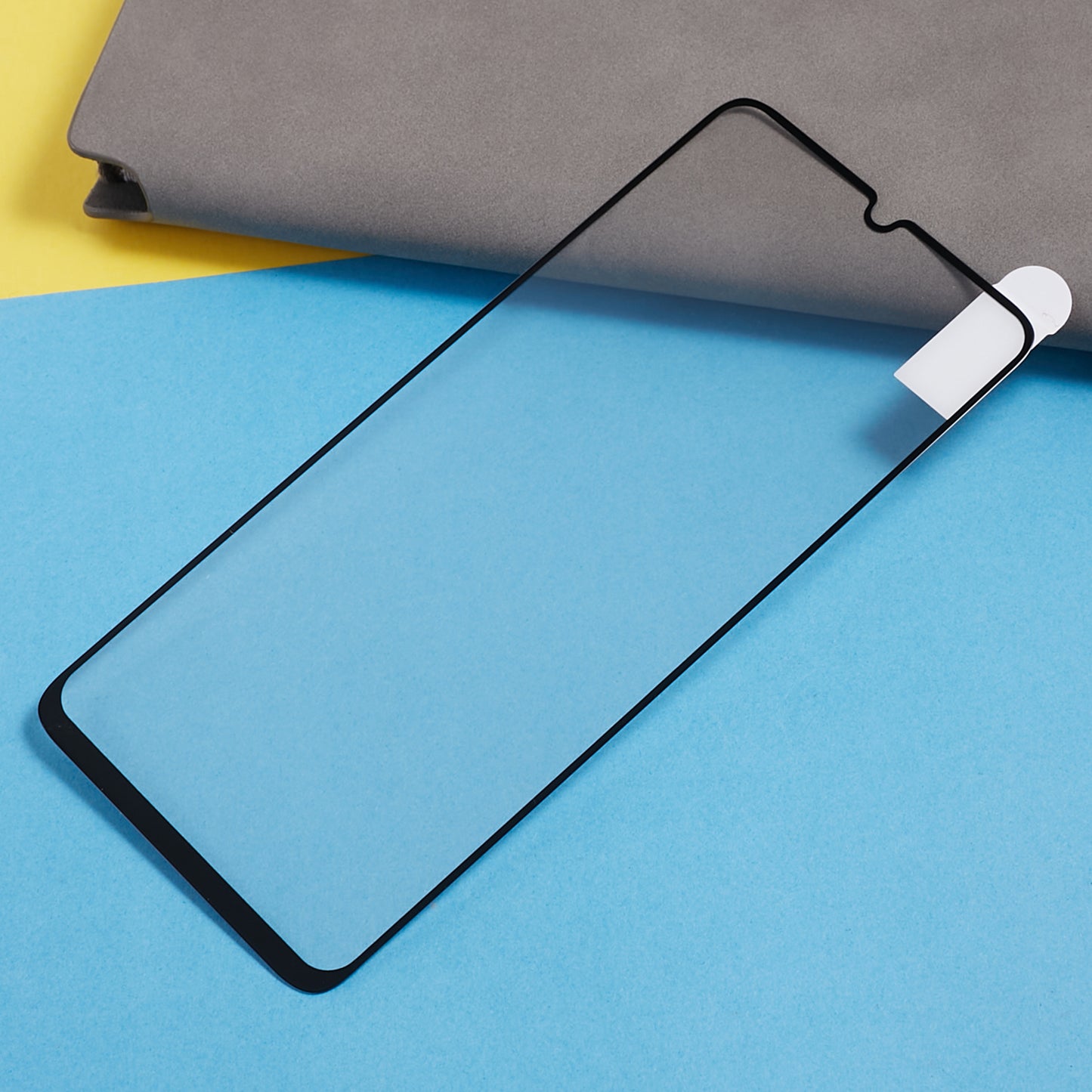 For Realme C51 Electroplated Silk Printing Black Edge Tempered Glass Screen Protector Full Cover Full Glue HD Film
