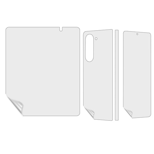 For Samsung Galaxy Z Fold5 5G 1 Set Smooth TPU Film Inside + Front Screen + Hinge + Back Protector