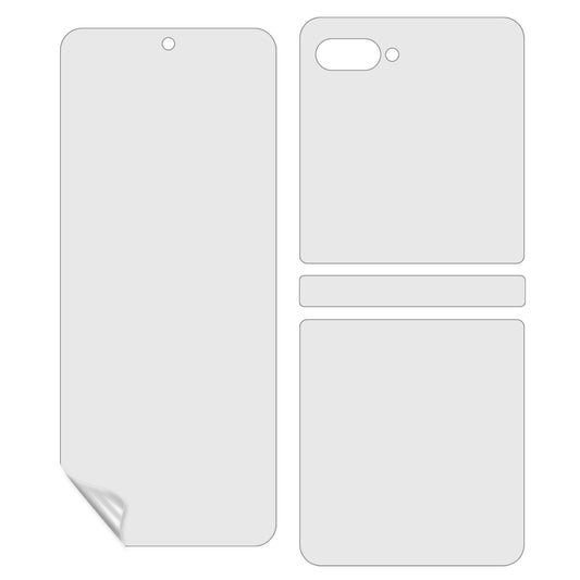 For Samsung Galaxy Z Flip5 5G 1 Set Soft TPU Film Front Screen + Inside + Hinge + Back Smooth Protector