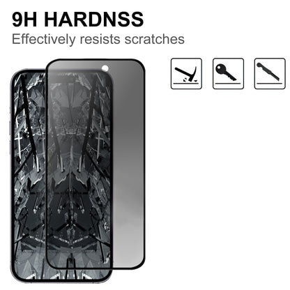 Anti-spy Phone Screen Protector for iPhone 15 Pro Max , 2.5D Arc Edge Anti-explosion Tempered Glass Film