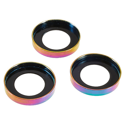 For iPhone 15 Pro / 15 Pro Max Camera Lens Protector Rhinestone Metal Frame + Tempered Glass Rear Lens Film