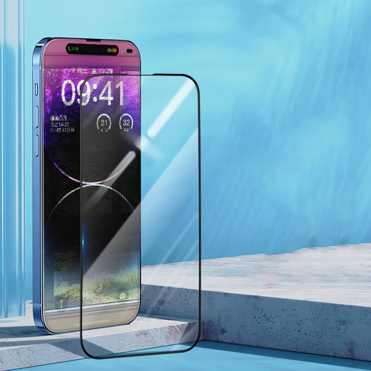 X-LEVEL For iPhone 14 Pro Max / 15 Plus 2.5D Silk Printing Full Screen Protector Full Glue Tempered Glass Film