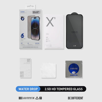 X-LEVEL For iPhone 14 Pro Max / 15 Plus 2.5D Silk Printing Full Screen Protector Full Glue Tempered Glass Film