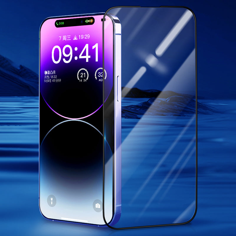 X-LEVEL For iPhone 14 Pro Max / 15 Plus 2.5D Silk Printing Full Screen Protector Full Glue Tempered Glass Film