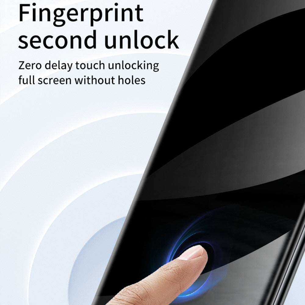 For Google Pixel 7 Pro 5G Anti-Spy Tempered Glass Screen Protector Scratch-Resistant Curved Side Glue Screen Film