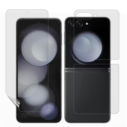 For Samsung Galaxy Z Flip5 5G 1 Set TPU+PET Hydrogel Film Full Cover Front Screen Protector + Back Film