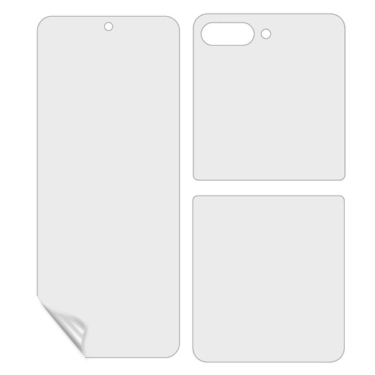 For Samsung Galaxy Z Flip5 5G 1 Set TPU+PET Hydrogel Film Full Cover Front Screen Protector + Back Film