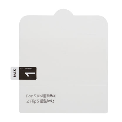 For Samsung Galaxy Z Flip5 5G 1 Set TPU+PET Hydrogel Film Full Cover Front Screen Protector + Back Film