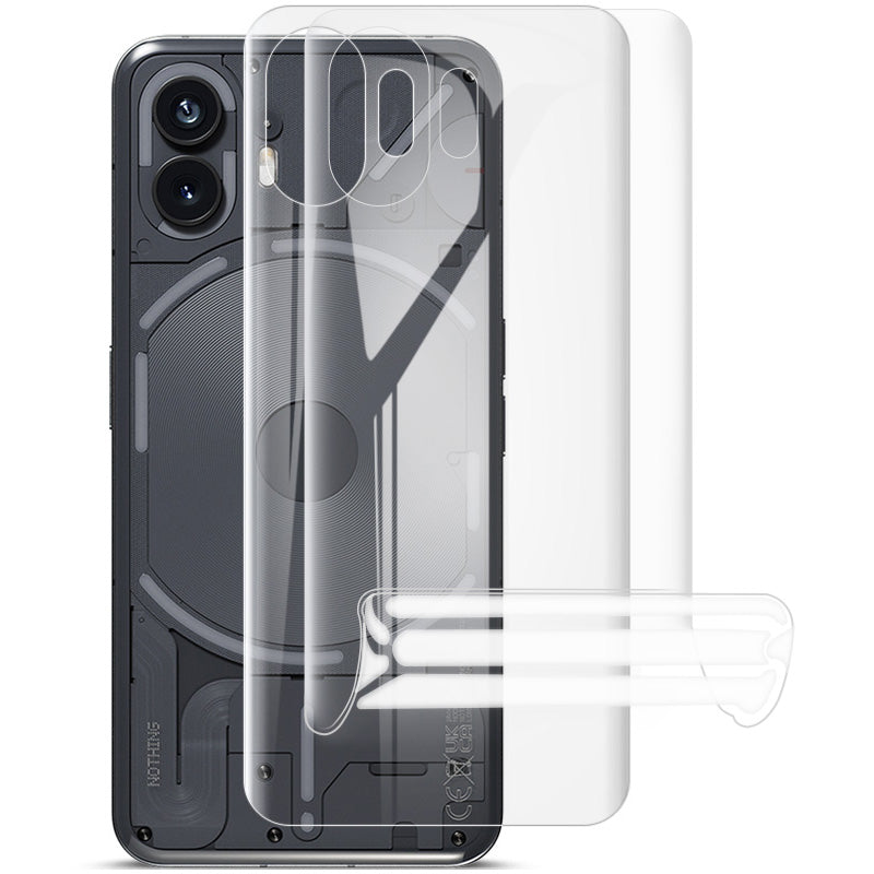 IMAK 2Pcs  /  Set Hydrogel Film III for Nothing Phone (2) Full Cover Phone Back Protector Clear TPU Film