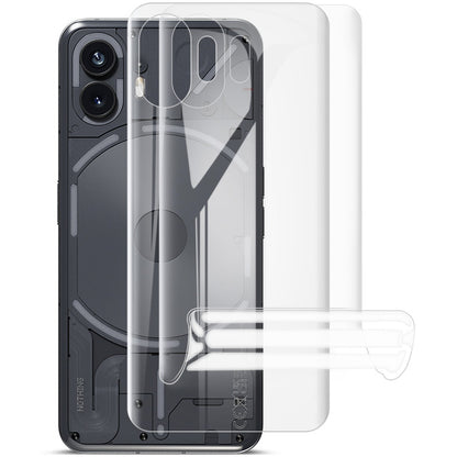 IMAK 2Pcs  /  Set Hydrogel Film III for Nothing Phone (2) Full Cover Phone Back Protector Clear TPU Film