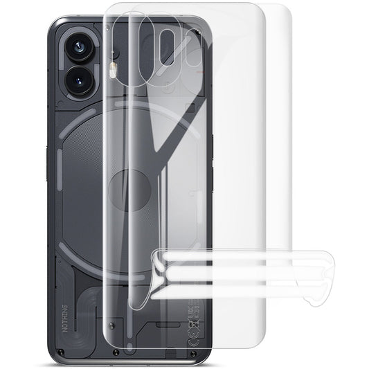 IMAK 2Pcs  /  Set Hydrogel Film III for Nothing Phone (2) Full Cover Phone Back Protector Clear TPU Film