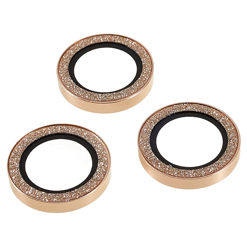 For iPhone 15 Pro / 15 Pro Max Camera Lens Protector Set Tempered Glass Glitter Bling Ring Lens Film