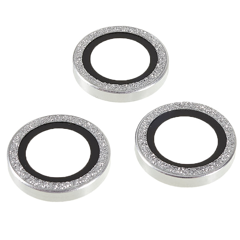 For iPhone 15 Pro / 15 Pro Max Camera Lens Protector Set Tempered Glass Glitter Bling Ring Lens Film