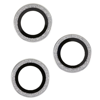 For iPhone 15 Pro / 15 Pro Max Camera Lens Protector Set Tempered Glass Glitter Bling Ring Lens Film