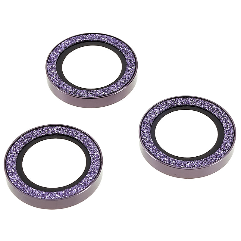 For iPhone 15 Pro / 15 Pro Max Camera Lens Protector Set Tempered Glass Glitter Bling Ring Lens Film