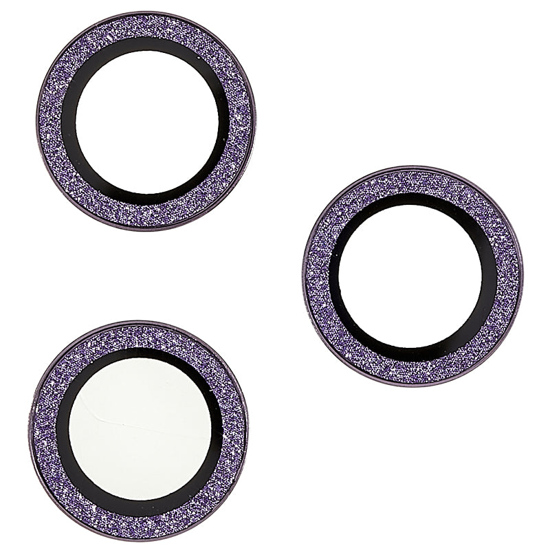 For iPhone 15 Pro / 15 Pro Max Camera Lens Protector Set Tempered Glass Glitter Bling Ring Lens Film