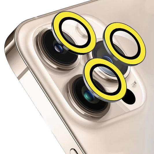 For iPhone 15 Pro / 15 Pro Max Luminous Camera Lens Protector Set Tempered Glass Individual Ring Lens Film