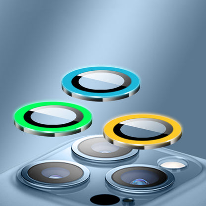For iPhone 15 Pro / 15 Pro Max Luminous Camera Lens Protector Set Tempered Glass Individual Ring Lens Film