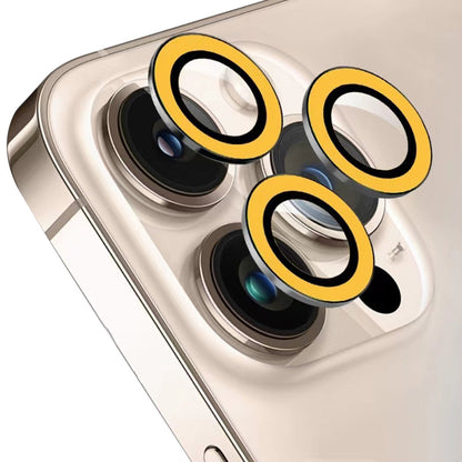 For iPhone 15 Pro / 15 Pro Max Luminous Camera Lens Protector Set Tempered Glass Individual Ring Lens Film