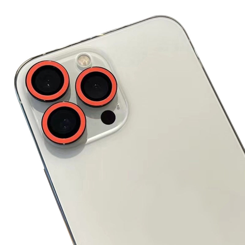 For iPhone 15 Pro / 15 Pro Max Luminous Camera Lens Protector Set Tempered Glass Individual Ring Lens Film