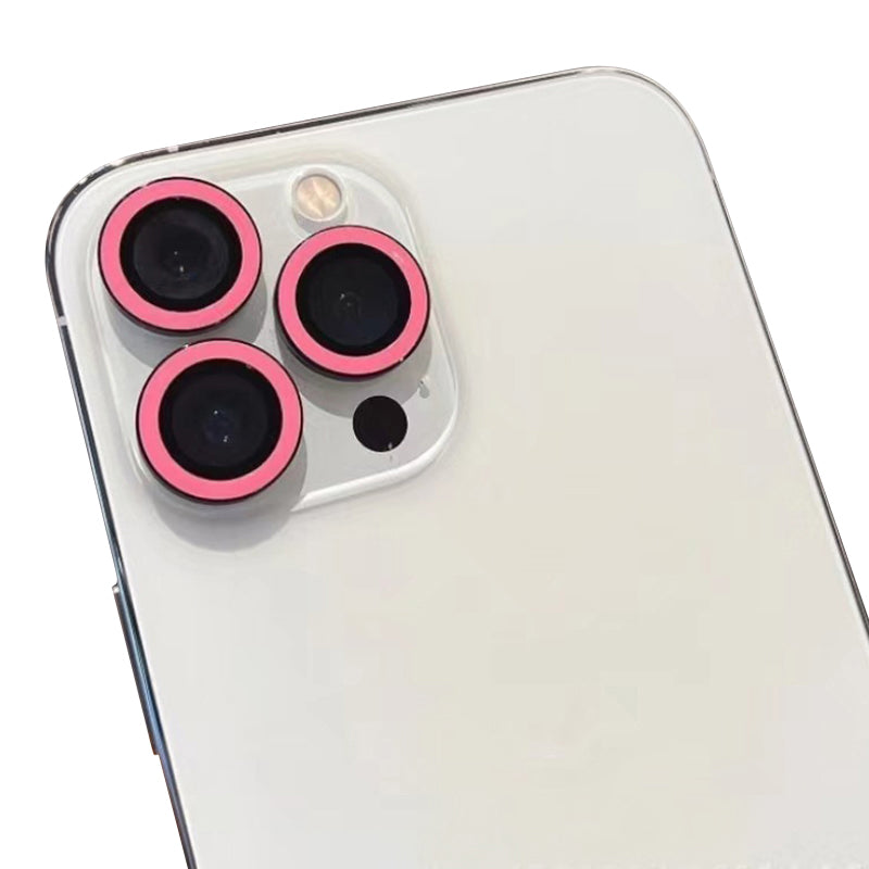 For iPhone 15 Pro / 15 Pro Max Luminous Camera Lens Protector Set Tempered Glass Individual Ring Lens Film