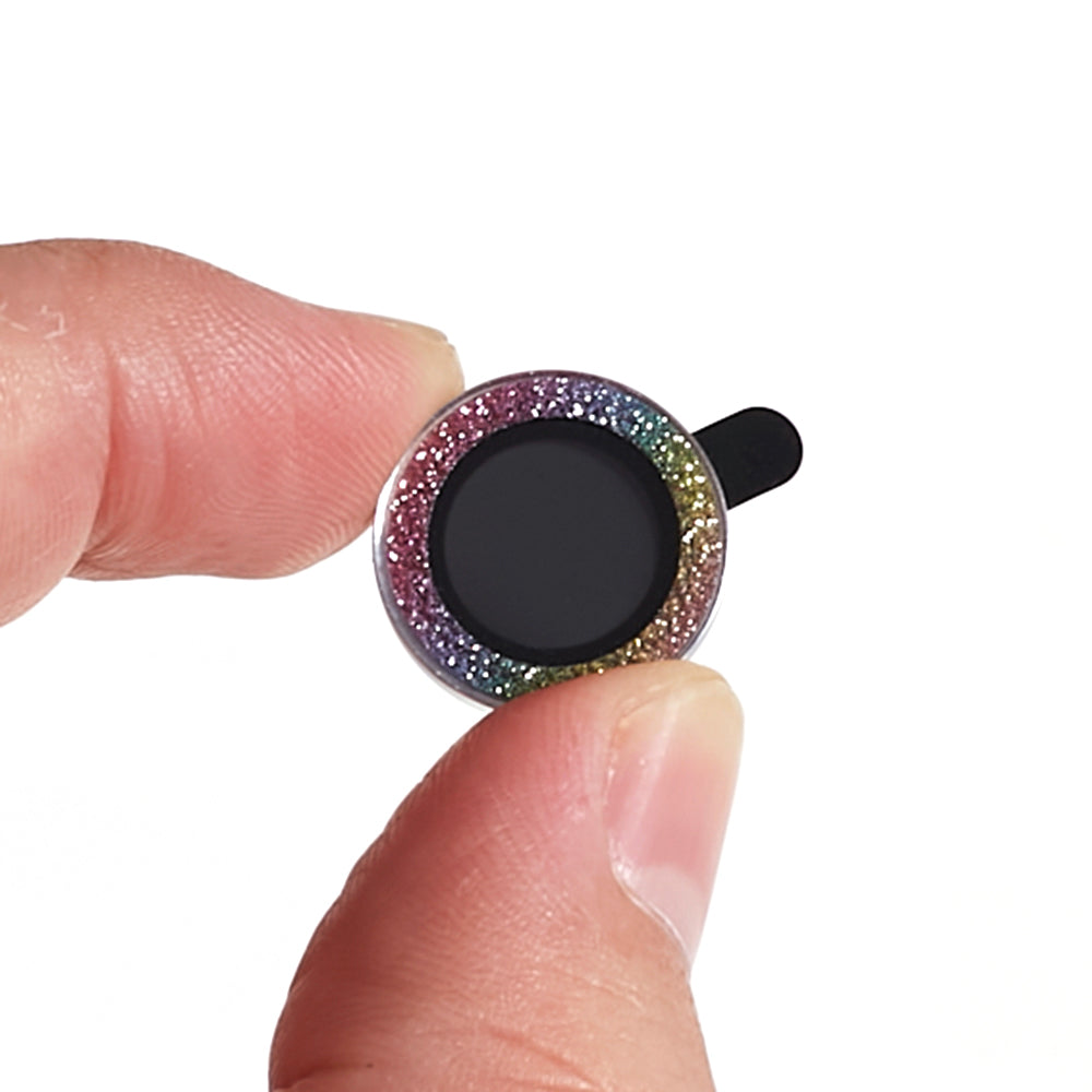 For iPhone 15  / 15 Plus Camera Lens Protector Set Bling Glitter Metal Ring Tempered Glass Lens Film