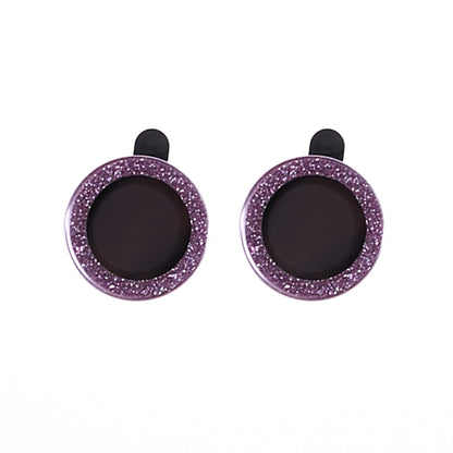 For iPhone 15  / 15 Plus Camera Lens Protector Set Bling Glitter Metal Ring Tempered Glass Lens Film