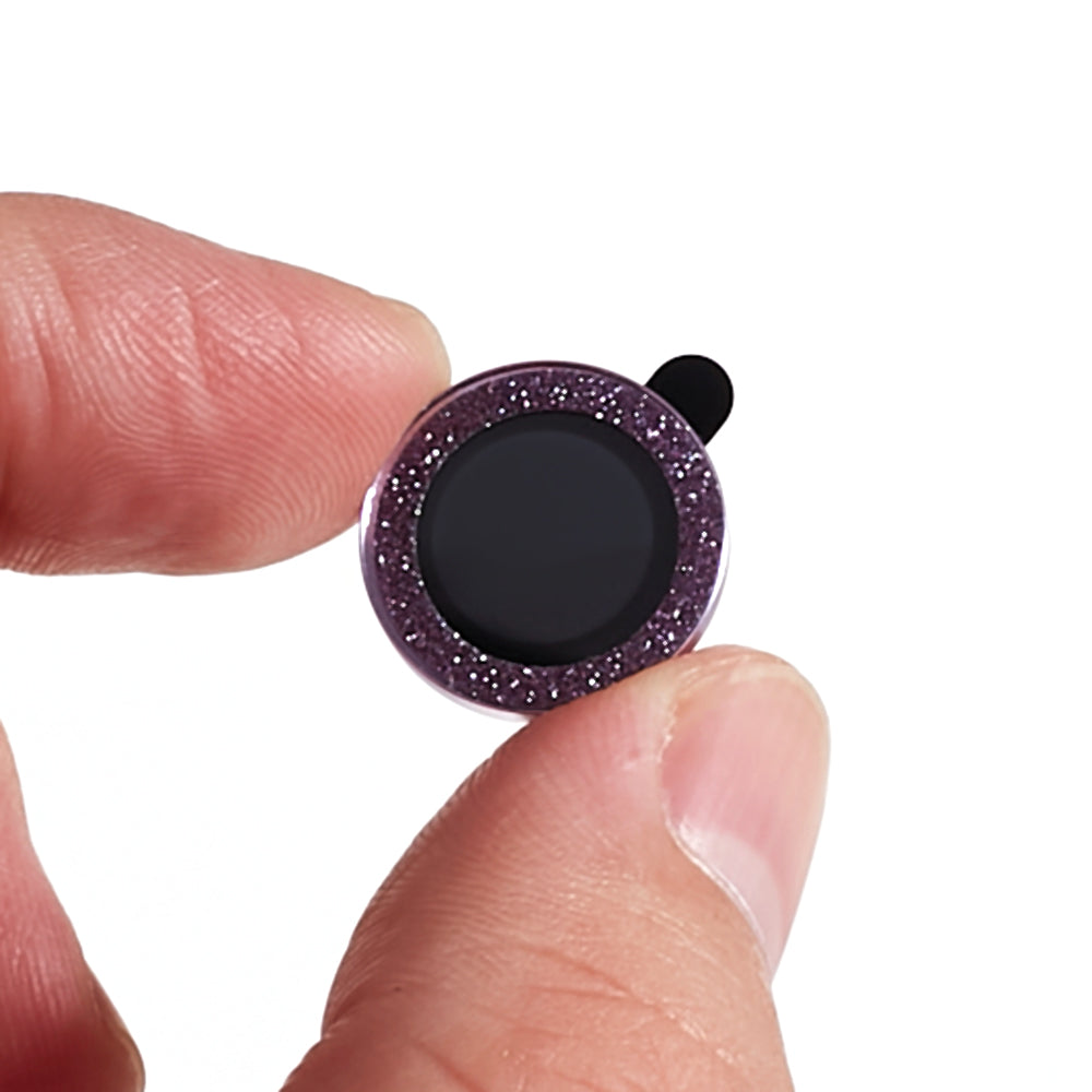 For iPhone 15  / 15 Plus Camera Lens Protector Set Bling Glitter Metal Ring Tempered Glass Lens Film