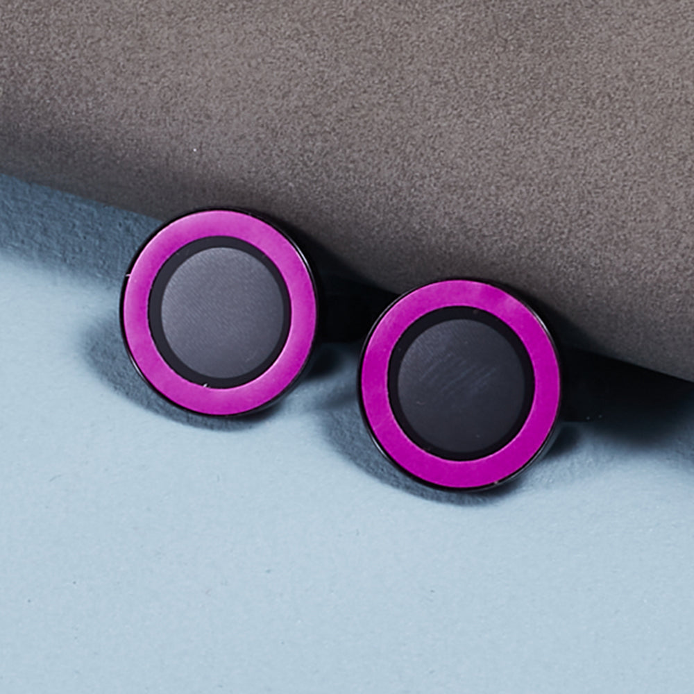 For iPhone 15 / 15 Plus Camera Lens Protector Set Luminous Ring Tempered Glass Back Lens Film