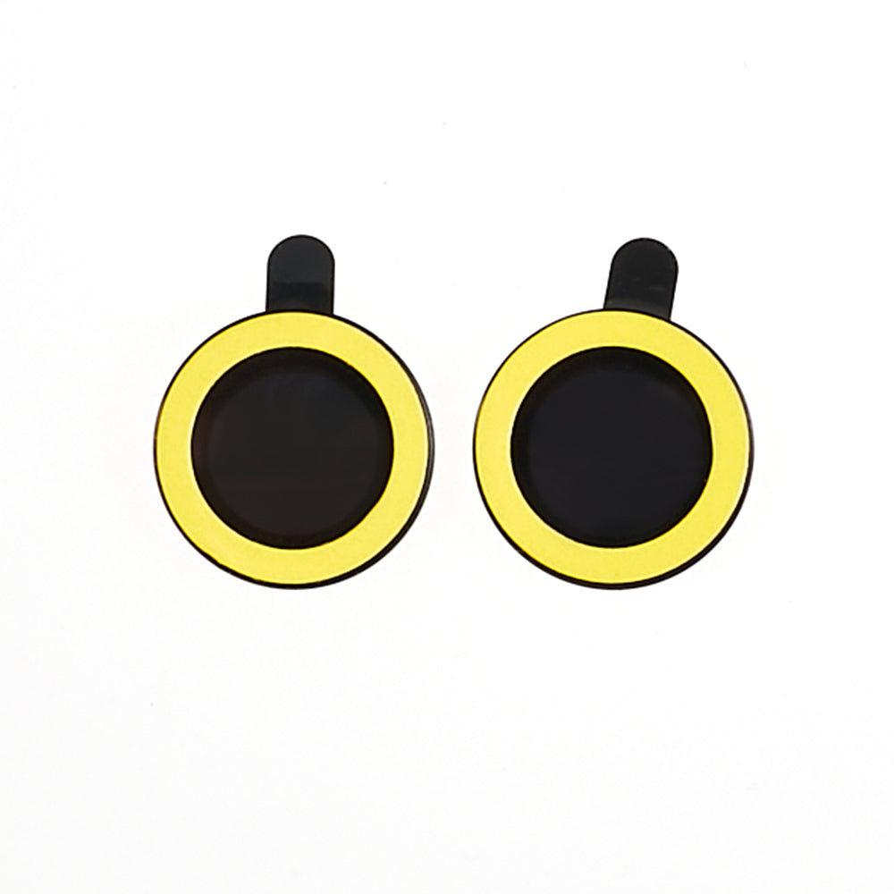 For iPhone 15 / 15 Plus Camera Lens Protector Set Luminous Ring Tempered Glass Back Lens Film