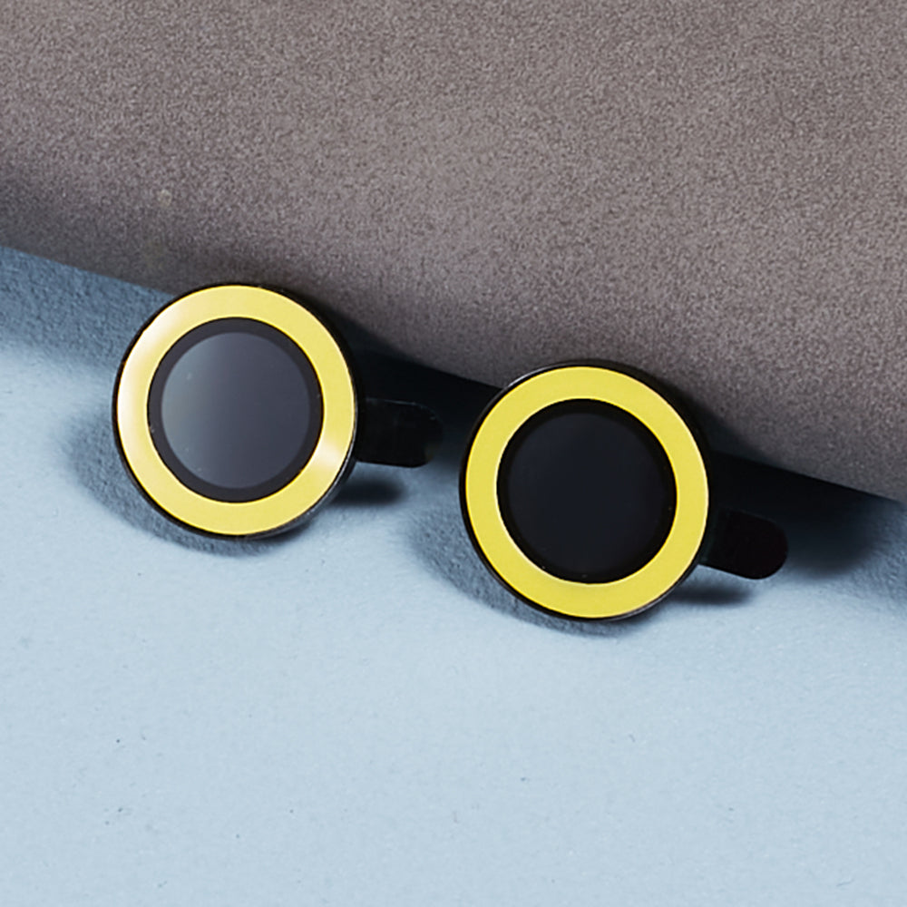 For iPhone 15 / 15 Plus Camera Lens Protector Set Luminous Ring Tempered Glass Back Lens Film