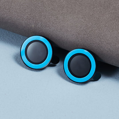 For iPhone 15 / 15 Plus Camera Lens Protector Set Luminous Ring Tempered Glass Back Lens Film