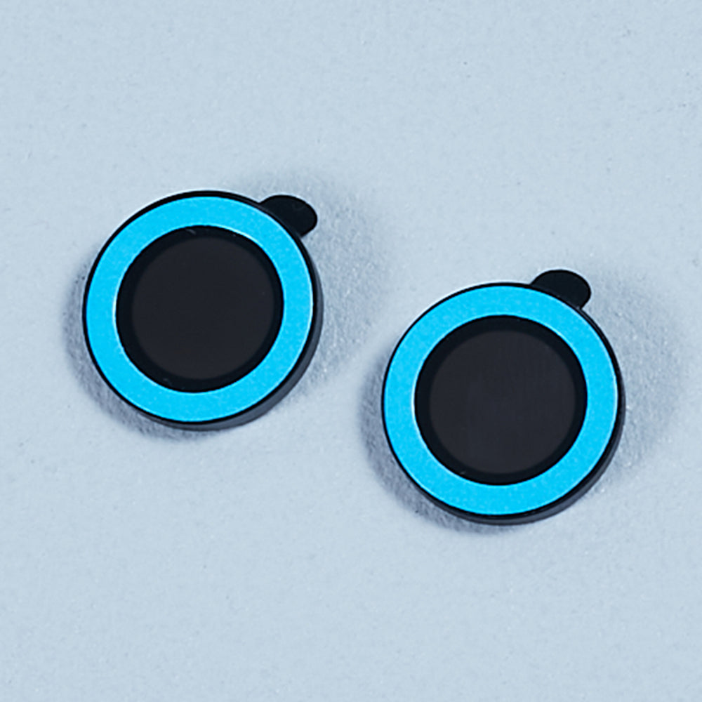 For iPhone 15 / 15 Plus Camera Lens Protector Set Luminous Ring Tempered Glass Back Lens Film