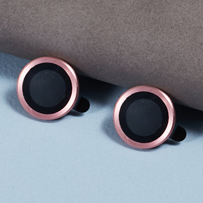 For iPhone 15 / 15 Plus Camera Lens Protector Set Electroplating Ring HD Tempered Glass Lens Film