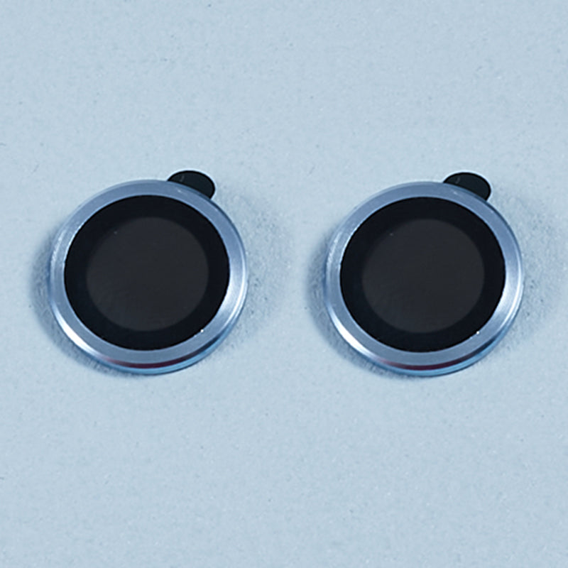 For iPhone 15 / 15 Plus Camera Lens Protector Set Electroplating Ring HD Tempered Glass Lens Film