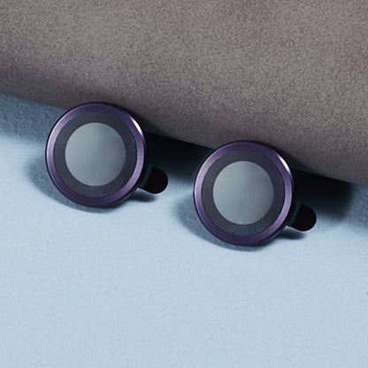 For iPhone 15 / 15 Plus Camera Lens Protector Set Electroplating Ring HD Tempered Glass Lens Film