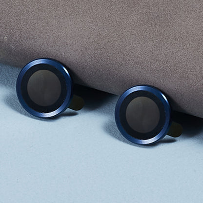 For iPhone 15 / 15 Plus Camera Lens Protector Set Electroplating Ring HD Tempered Glass Lens Film