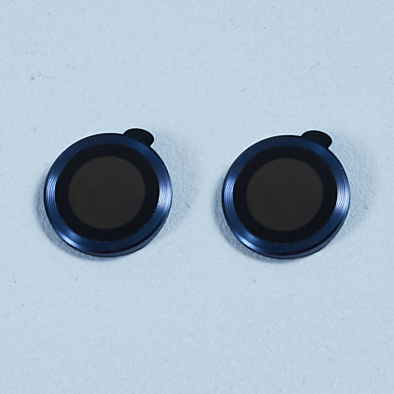 For iPhone 15 / 15 Plus Camera Lens Protector Set Electroplating Ring HD Tempered Glass Lens Film