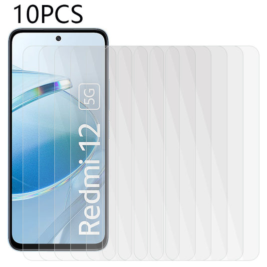 10Pcs for Xiaomi Redmi 12 5G / Poco M6 Pro 5G 0.3mm 2.5D Phone Screen Protector Tempered Glass Ultra Clear Anti-explosion Film