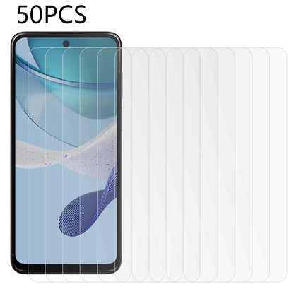 50PCS Phone Tempered Glass Film for Motorola Moto G53j , High Transparency Anti-scratch Screen Protector