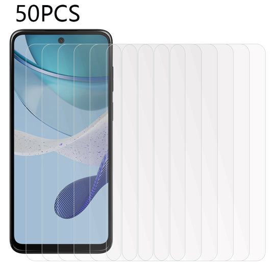 50PCS Phone Tempered Glass Film for Motorola Moto G53j , High Transparency Anti-scratch Screen Protector
