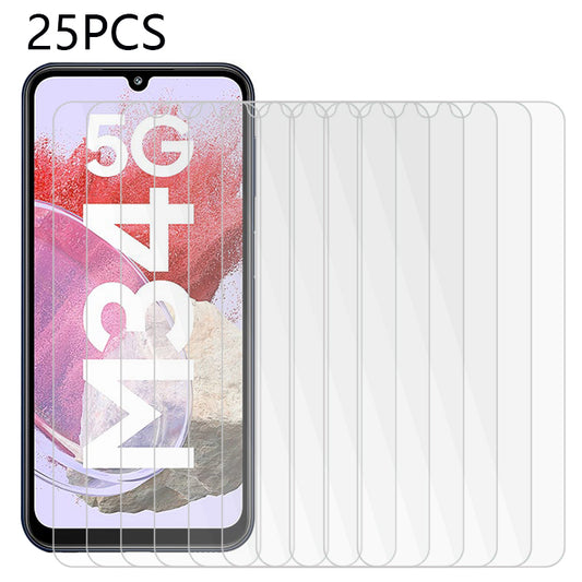 25PCS For Samsung Galaxy F34 5G / M34 5G Anti-Scratch Screen Protector Tempered Glass Phone Protective Screen Film