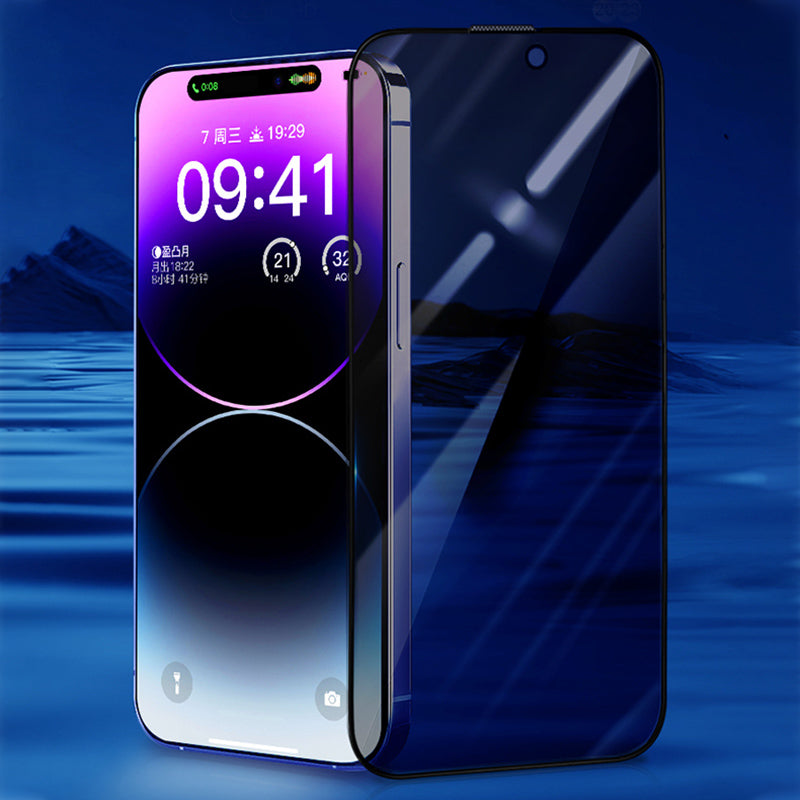 X-LEVEL For iPhone 15 / 14 Pro Tempered Glass Anti-spy Film Silk Printing 2.5D Full Glue Full Screen Protector